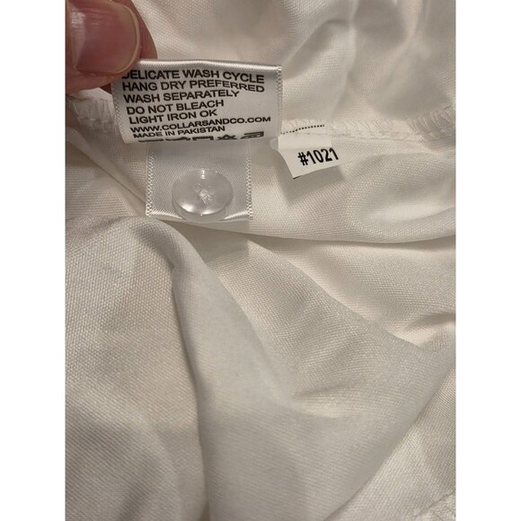 NWOT Collars & Co Men’s S English Spread Collar Polo Shirt – Solid White - Picture 6 of 7